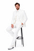 Tiglio Italian Suit - Real Wool Fabric Super 150's San Giovesse off White, Wide Leg Suit & Vest super 150" wool in Color Off White