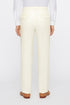 Tiglio Luxe Offwhite Semi-Wide Leg Wool Marbella Dress Pants