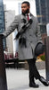 Mens Overcoat - 100% Wool Grey and Black Glen Plaid Carocat
