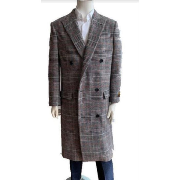 Mens Overcoat - Gray Full Length Topcoat - Wool Coat