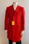 Men's Overcoat - Peak Lapel 1920s Style - Three Quarter By Albereto Nardon + Red Wool Car Coat