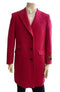 Men's Overcoat - Wool Three Quarter Car coat + Pink