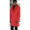 Mens Red Peacoat With Fur Collar - 3/4 Length - Wool & Cashmere