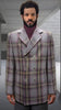Mens Peacoat - Plaid Overcoats - Wool Carcoat Grey