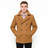 Mens Peacoat Wool Fabric Double breasted Style Coat in 10 Colors