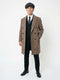 Mens Peaky Blinders Gray Plaid Double Breasted Overcoat + Suit  Peaky Blinders Vintage Wool Blend Coat 1920s