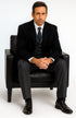 Mens Peaky Blinders Michael Gray Vested Suit & Black Overcoat Costume