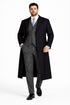 Mens Peaky Blinders Costume Thomas Shelby Grey Vested Suit with Black Overcoat & Hat