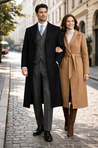 Mens Peaky Blinders Costume Thomas Shelby Grey Vested Suit with Black Overcoat & Hat