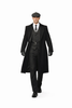 Mens Peaky Blinders Costume Thomas Shelby Suit & Overcoat