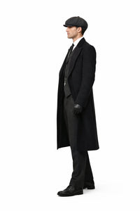 Mens Peaky Blinders Costume Thomas Shelby Suit & Overcoat