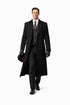 Mens Peaky Blinders Costume Thomas Shelby Vested Suit & Black Overcoat