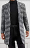 Mens Plaid Overcoat - Wool Peacoat - Plaid Topcoats