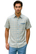 Mens Plaid Walking Suit in Powder Blue by Dreams by Zacchi – 2 Piece Leisure Outfit with Matching shirt and pant -$99