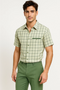Mens Plaid Walking Suit in sage by Dreams by Zacchi – 2 Piece Leisure Outfit with Matching Shiirt and pant -$99