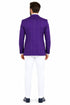 Purple Pinstripe Blazer With White Pants - Suit - Party Blazer