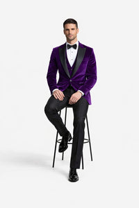 Mens Purple Velvet Dinner Jacket - Mens Evening jackets - Tuxedo Dinner Jacket