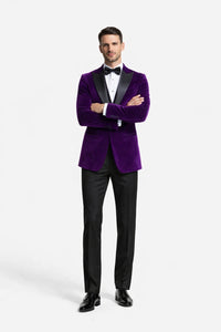 Mens Purple Velvet Dinner Jacket - Mens Evening jackets - Tuxedo Dinner Jacket
