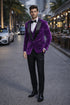 Mens Purple Velvet Dinner Jacket - Mens Evening jackets - Tuxedo Dinner Jacket