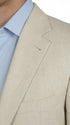 Mens Real ENZO Tovare Linen Spring Summer Suit – Lightweight Breathable Light Beige Wedding Suit