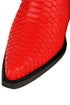 Men's King Exotic Boots Genuine Python 3x Toe Red (495vf5712)