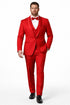 Classic Red Shawl Lapel Tuxedo for Men | 1-Button 4-Piece Suit