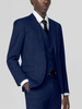 Mens 3 Piece Royal Blue Birdseye Formal Suit (Open Box) – Premium Modern Fit