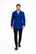 Mens Royal Blue Double-Breasted Wool Peacoat – Alberto Nardoni Collection