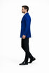 Mens Royal Blue Double-Breasted Wool Peacoat – Alberto Nardoni Collection