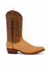 Dan Post Men's Gehrig Full Quill Ostrich Round Toe Boots - Saddle