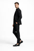 Men's Slim Fit Wedding & Prom Tonal Paisley Black Tuxedo Jacket