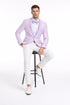 Mens Slim Fit Wedding & Prom Tonal Paisley Lavender Tuxedo Jacket