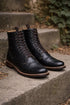 Mens Square Toe Lace Up Boots