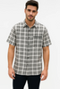 Mens Textured Plaid Walking Suit in black/white by Dreams by Zacchi – 2 Piece Leisure Outfit  with Matching Shirt and Pants - $99