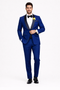 Men's tuxedo Black Shawl Lapel Royal Blue Dress Suits for Men
