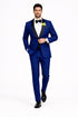 Men's tuxedo Black Shawl Lapel Royal Blue Dress Suits for Men