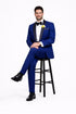 Men's tuxedo Black Shawl Lapel Royal Blue Dress Suits for Men