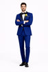 Men's tuxedo Black Shawl Lapel Royal Blue Dress Suits for Men