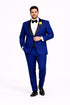 Men's tuxedo Black Shawl Lapel Royal Blue Dress Suits for Men