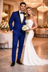 Men's tuxedo Black Shawl Lapel Royal Blue Dress Suits for Men