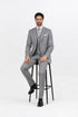 Mens Two Button Classic Fit Vested  Light Grey Suit