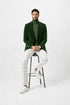 Mens Two Button Modern Fit Hunter Green Velvet Blazer