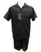 Mens Two Piece Short Set - Black Suit Black Overshirts