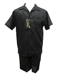 Mens Two Piece Short Set - Black Suit copied from alberto nardoni