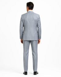 Mens Vested Gatsby Suit Pinstripe Grey Regular Fit Venetian