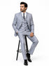 Mens Vested Gatsby Suit Pinstripe Grey Regular Fit Venetian