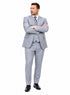 Mens Vested Gatsby Suit Pinstripe Grey Regular Fit Venetian