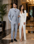 Mens Vested Gatsby Suit Pinstripe Grey Regular Fit Venetian