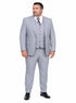 Mens Vested Gatsby Suit Pinstripe Grey Regular Fit Venetian