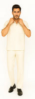 Mens Walking Suit in Color Cream Leisure Suit Casual Matching Shirt and Pants $99
